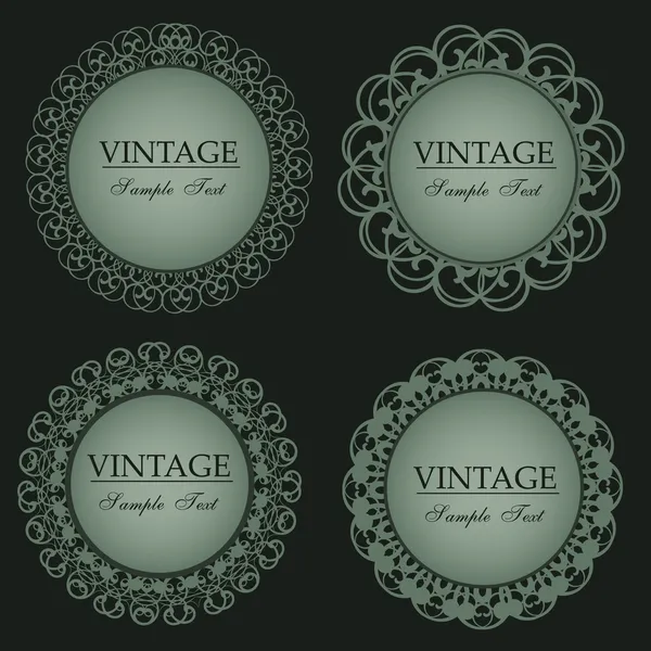 Vintage kant frames — Stockvector