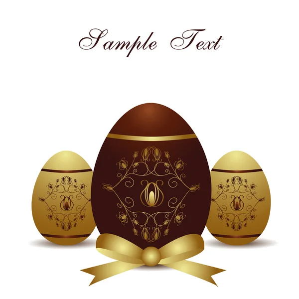 Sfondo pasquale con uova di Pasqua — Vettoriale Stock