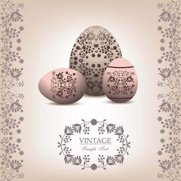 Vintage húsvéti design — Stock Vector