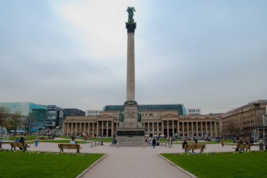Schlossplatz in Stuttgart city center clipart