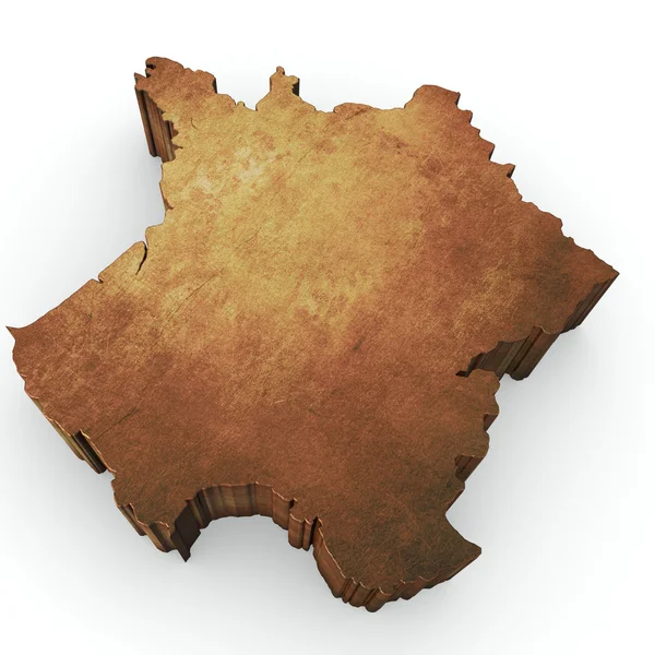 フランスのマップのレンダリング — ストック写真