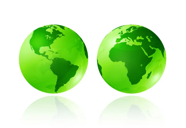 stock image Green transparent globes