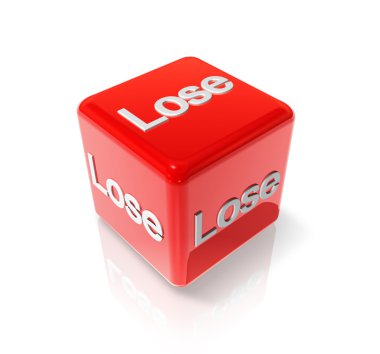 Lose red dice clipart