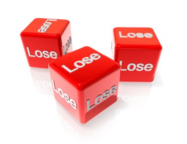 Lose red dices clipart