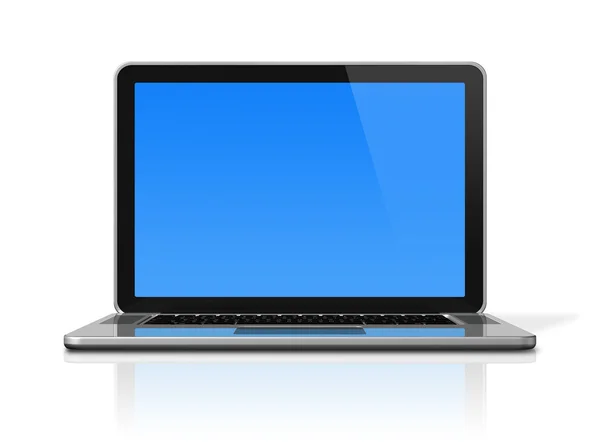 Laptopcomputer op wit wordt geïsoleerd — Stockfoto