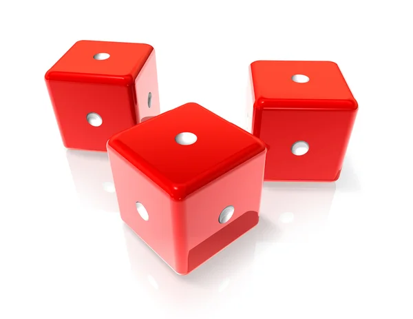 One red dices — Stock Photo, Image