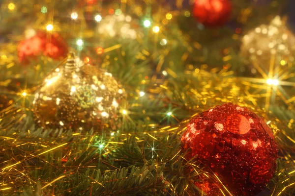 Sfondo di Natale con ornamenti — Foto Stock