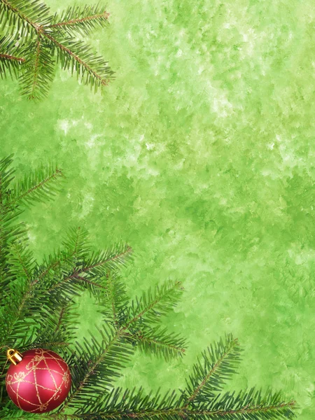 Зелёная рождественская карта — стоковое фото