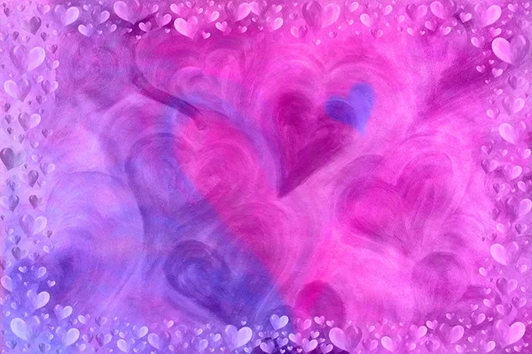Красочный Романтический Фон Обрамлении Сердца — стоковое фото