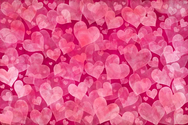 Valentýn Pozadí Růžovými Srdci — Stock fotografie