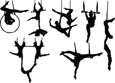 Trapeze artists collection clipart