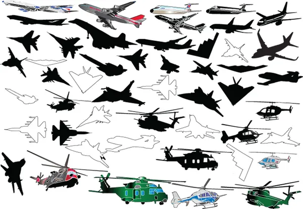 Collecte d'aéronefs — Image vectorielle