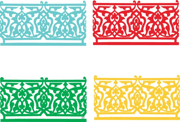 Quatro ornamento colorido — Vetor de Stock