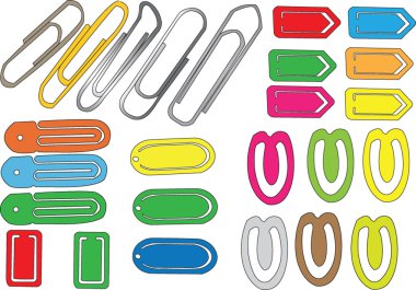 Paper clip collection - vector clipart