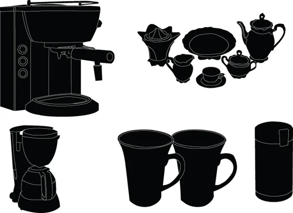 stock vector Coffe garniture