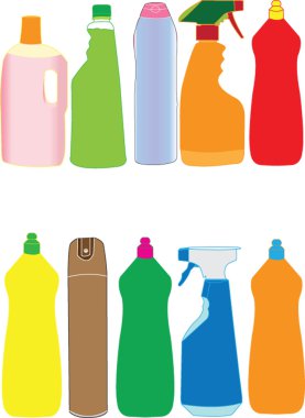 Packaging bottle collection clipart