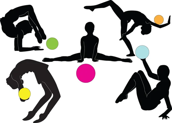 Collection de gymnastique rythmique — Image vectorielle