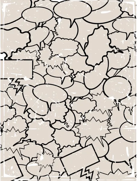Collage de cómic en blanco burbujas de diálogo vector — Archivo Imágenes Vectoriales
