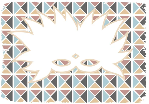 Masque Mardi Gras à plumes Silhouette blanche Bords Grunge — Image vectorielle