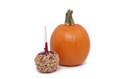 Candy Apple and Pumpkin clipart