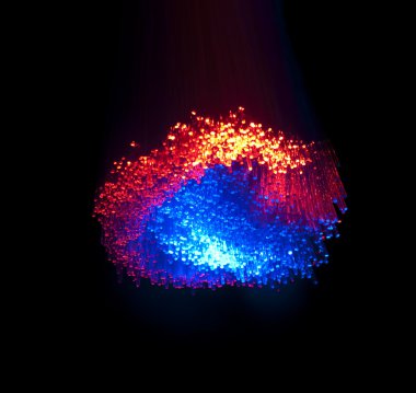 Fiber optics background with lots of light spots clipart