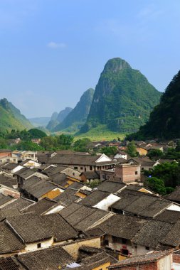 Yangshuo Guilin, Çin 'de manzara