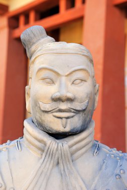 Terracotta army figure in china clipart