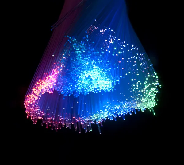 抽象的互联网技术光纤光纤背景 — 图库照片