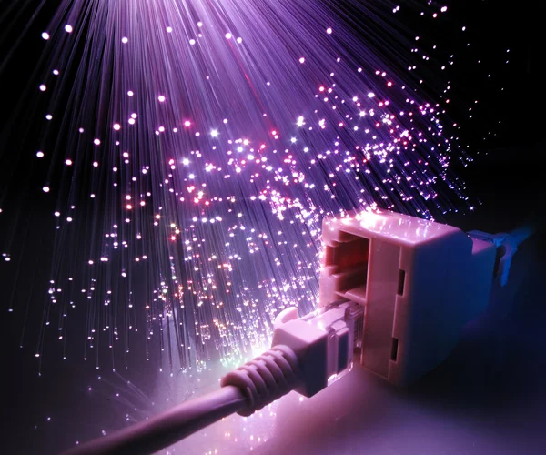 Kabel sieciowy z włókna optycznego — Zdjęcie stockowe