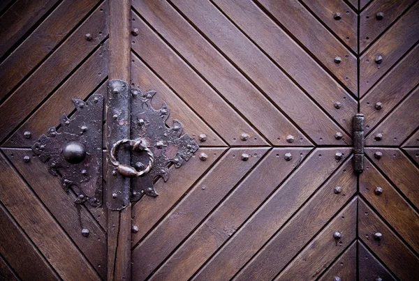 Medieval door knocker, hinge — Stock Photo, Image
