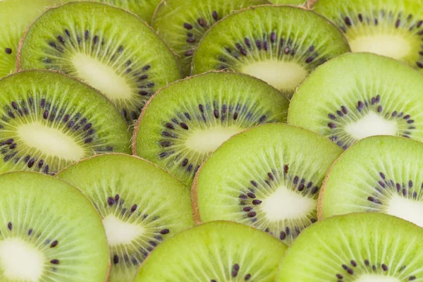 Fatias Kiwi Frescas Fundo Frutas Verdes — Fotografia de Stock