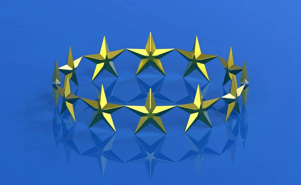 Doze estrelas douradas — Fotografia de Stock