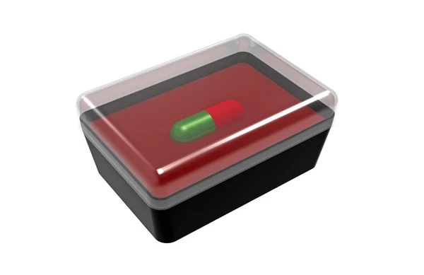 Eine Pille in einer Schachtel — Stockfoto