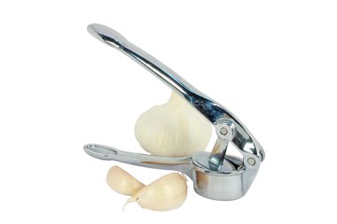 Garlic and garlic press