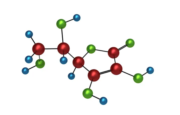 Molekyl av c-vitamin — Stockfoto