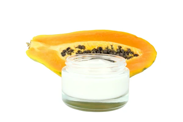 Face cream of papaya — Stock Photo, Image