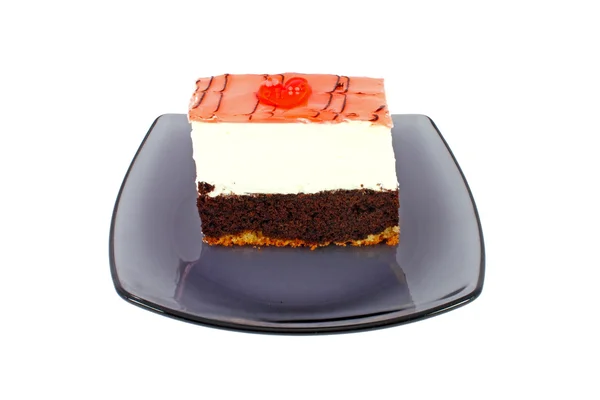 Gâteau blanc brun — Photo