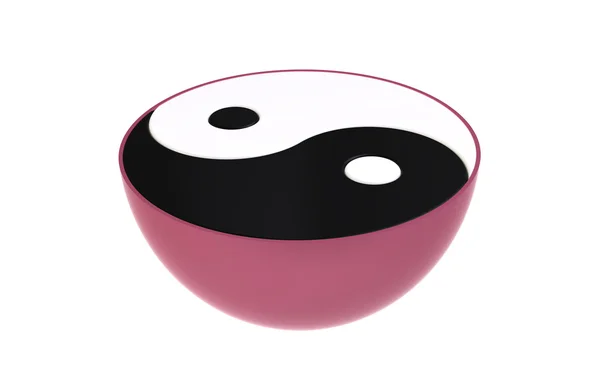 Yin-yang symbol in egg — Stock Photo, Image