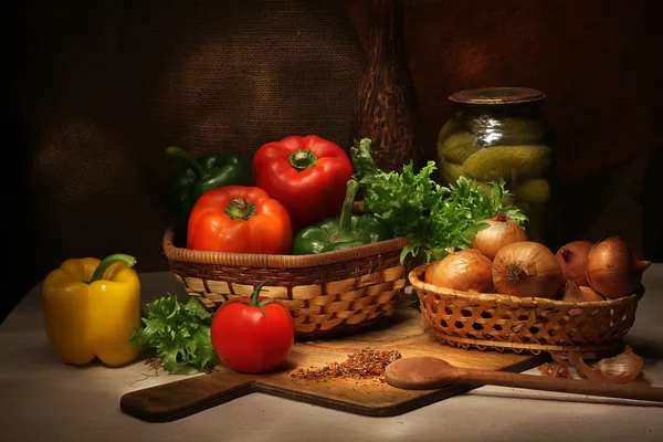 Stillleben mit Gemüse lizenzfreie Stockbilder