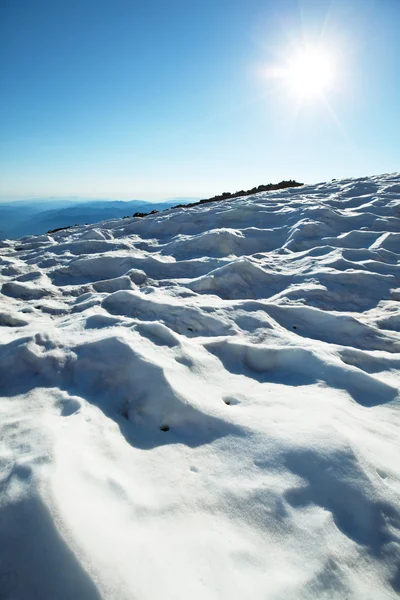 Sol e neve — Fotografia de Stock