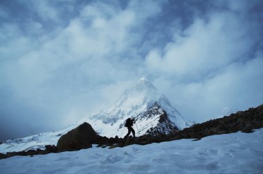 Shivling peak in Himalayan clipart