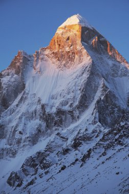 Shivling peak on sunrise clipart