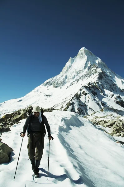 Trek in de Himalaya — Stockfoto
