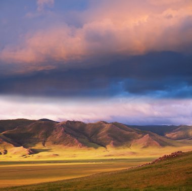 Prairie in Mongolia clipart