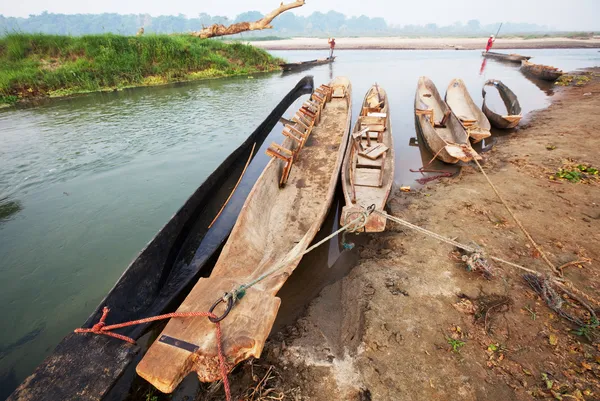 Canoa em Chitwan — Fotografia de Stock