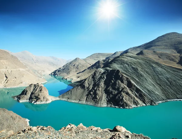 Tibetisk sø - Stock-foto