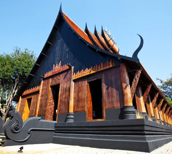 Zwart tempel, thailand — Stockfoto