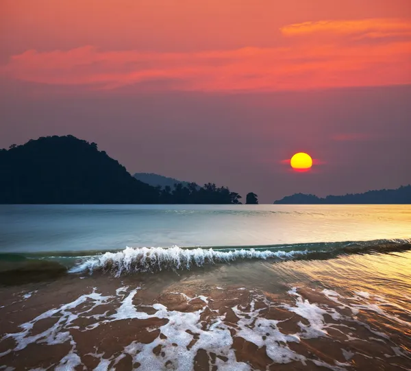 Moře na západ slunce — Stock fotografie