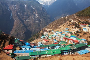 Namche Bazaar in Nepal clipart