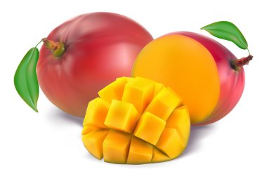 Mango with section clipart